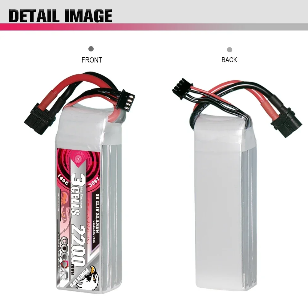 2200mAh 3S 11.1V Li-po Ba-tter - Rc Helicopter Case recension och pris